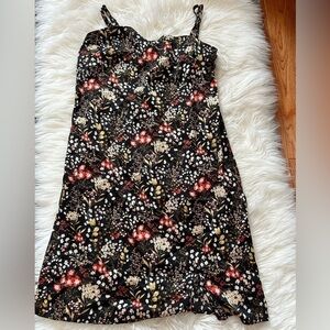 Black floral Mini dress